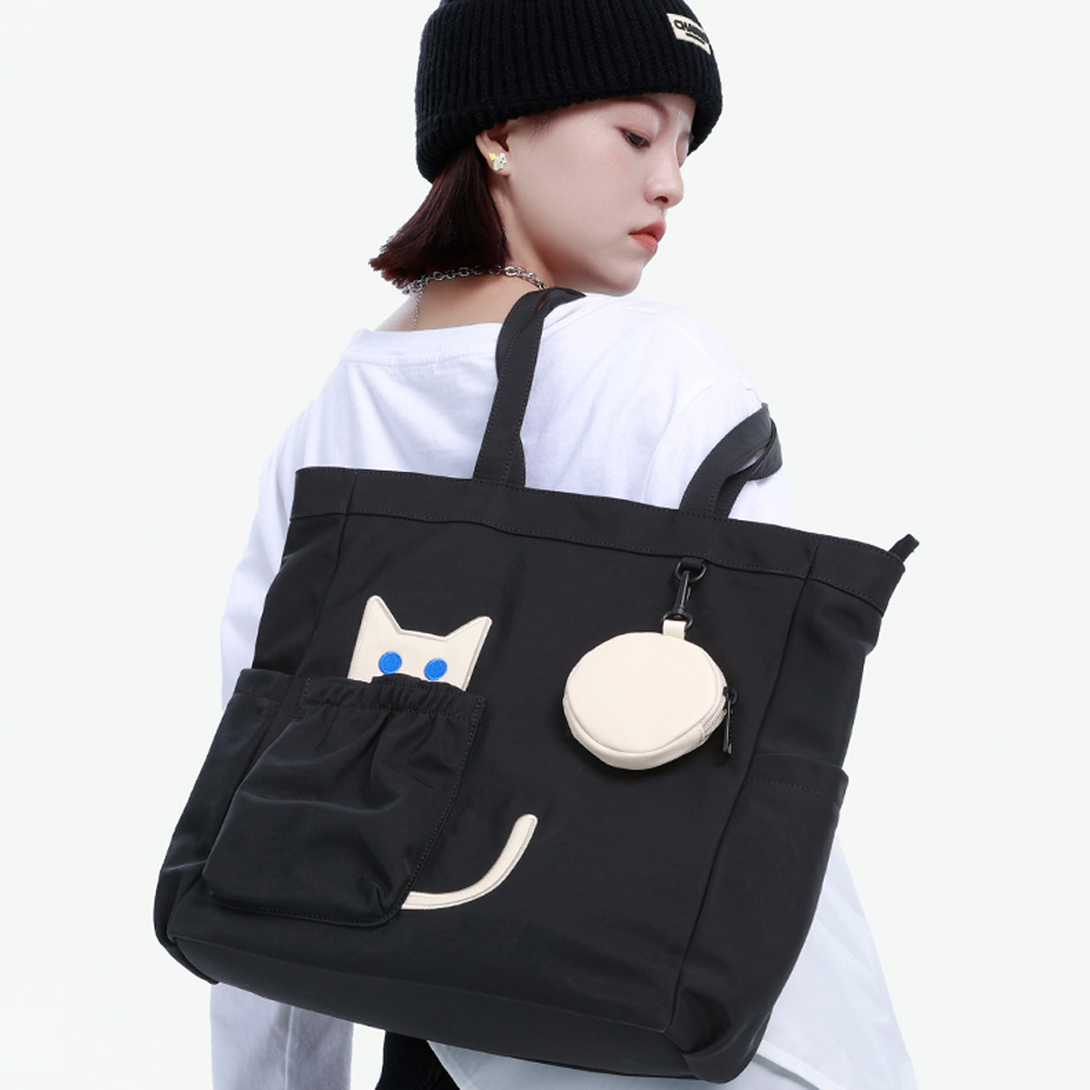 NOXXON(녹손) 캣 인 포켓 토트백(Cat in Pocket Tote Bag) - 상품 이미지
