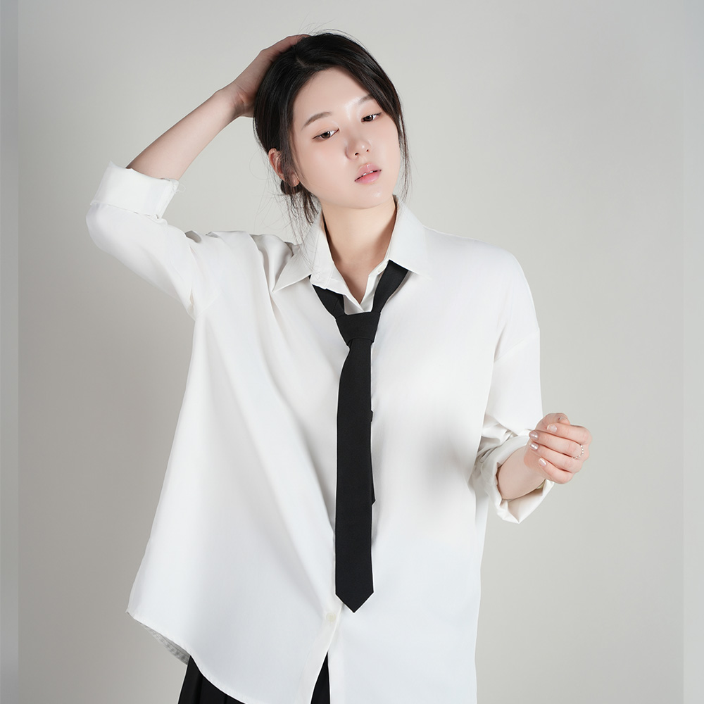 엠스코프 여성용 무광 슬림 롱 넥타이 MN650