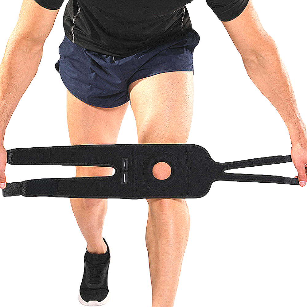 두줄 슬개골 무릎보호대 연골 슬개건 배드민턴 테니스 러닝 무릎보호대 밴드 한쪽