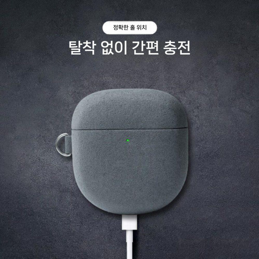 QC 울트라 이어버드 2세대 케이스 모피 스웨이드 가죽 커버 - 상세 이미지 2