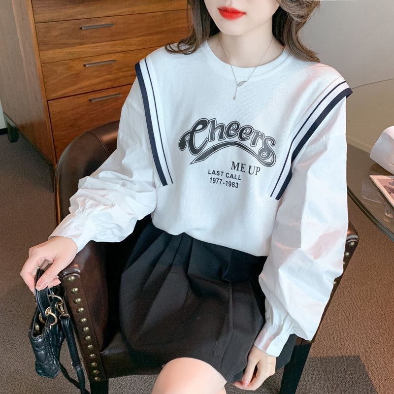 여성 라운드넥 긴팔 스웨트셔츠 여름용 가벼운 티셔츠 레이어드 스타일 데일리 캐주얼 편안한 착용감 시원한 외출용 - 상세 이미지 4
