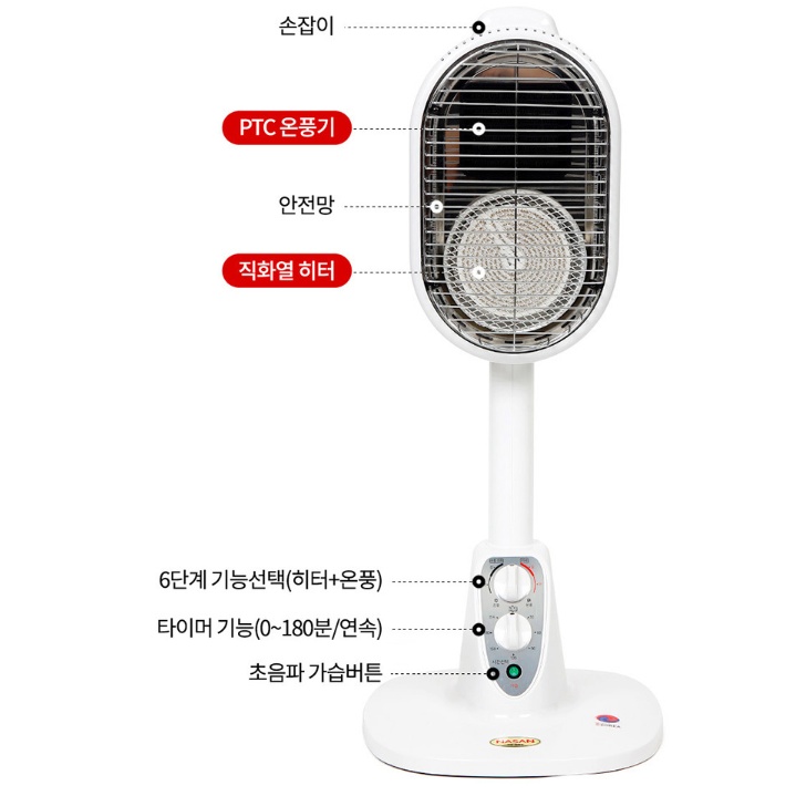 매장 실내온풍기 저소음 거실난방기 가습기 사무실용 아이방온풍기 이미지 7