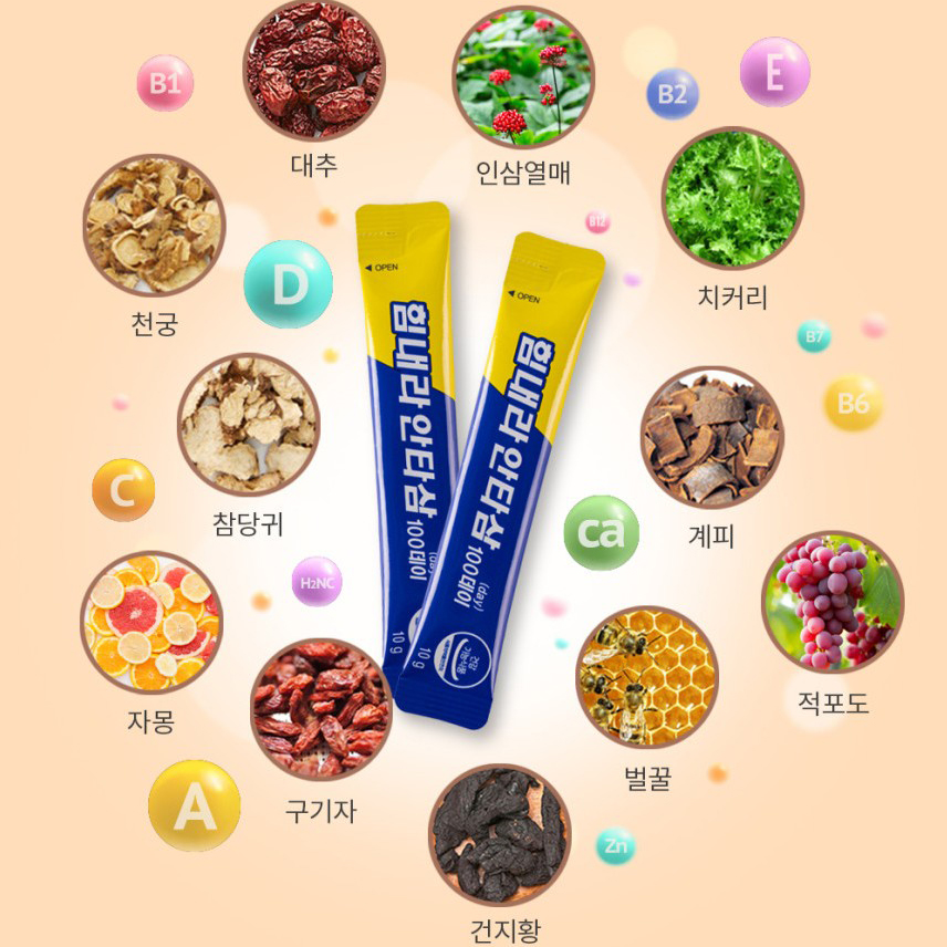 고려홍삼원 힘내라 안타삼 진세노사이드 10mg 6년근 홍삼스틱 농축액 10g x 100포 - 상세 이미지 4