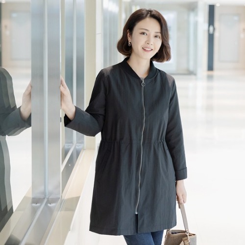 엄마옷 조이마담 J2838 시보리 스트링 코트 중년여성의류 - 상품 이미지