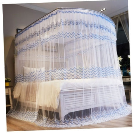 데이스윗 캐노피 침대 모기장 120x200cm 블루 대형모기장 집파리퇴치 모기박멸