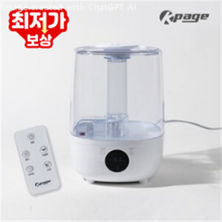 [케이페이지] 초음파 전자식 리모컨 가습기 KUH-300E 4L 대용량 방향조절 LED 터치식 버튼