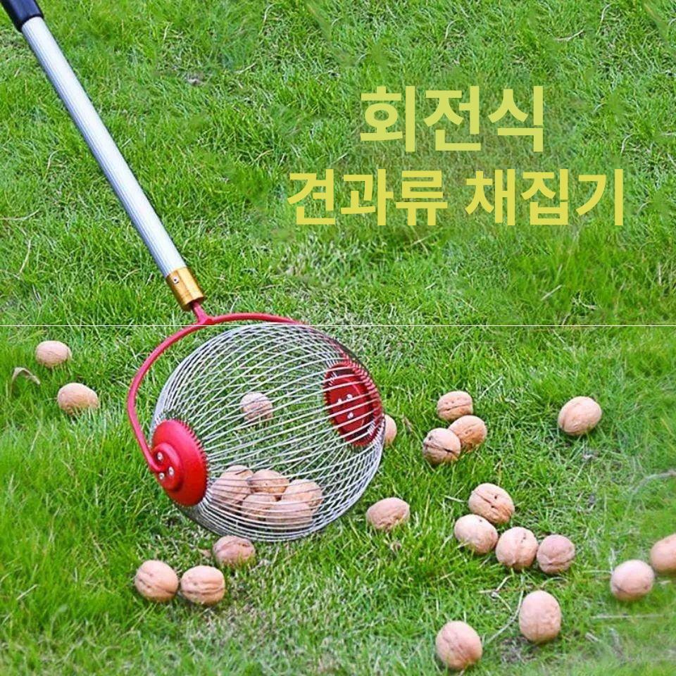 밤줍기 수확기 집게 헤드 보관백 수집기 줍는 소형 호두 봉 없는 소형 - 상세 이미지 2