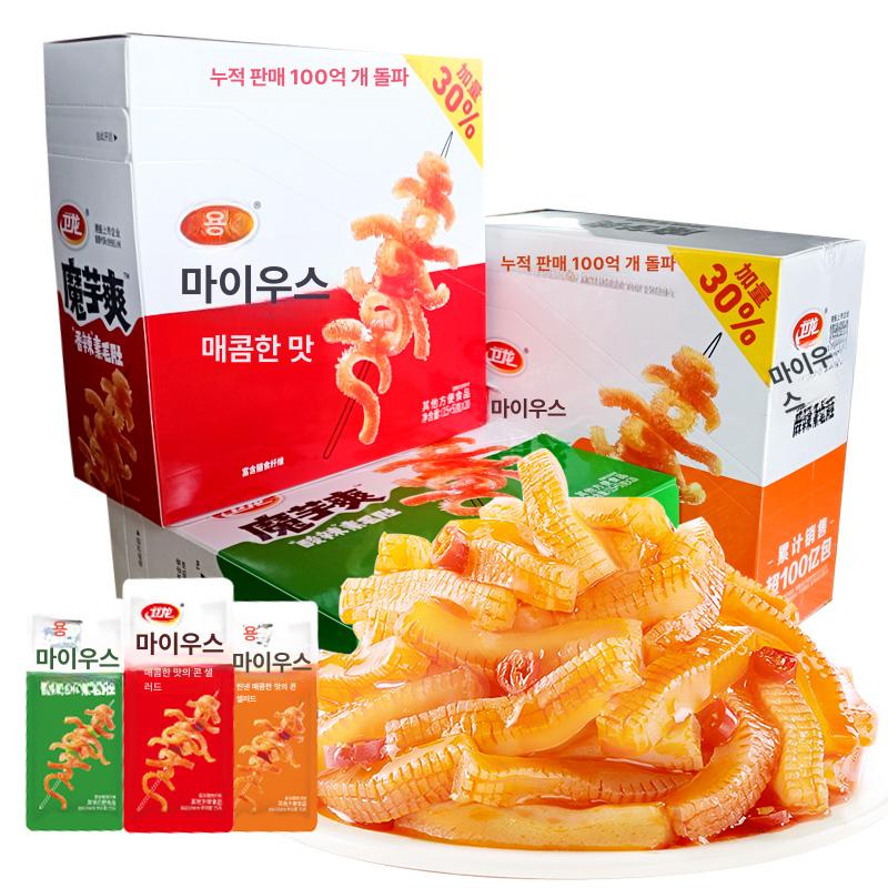 웨이롱 곤약 중국간식 라티아오 머위솽 마라맛 왕부정 중국식품 쏸라맛 향라맛 매운 간식 스넥 20팩 300g A - 상품 이미지