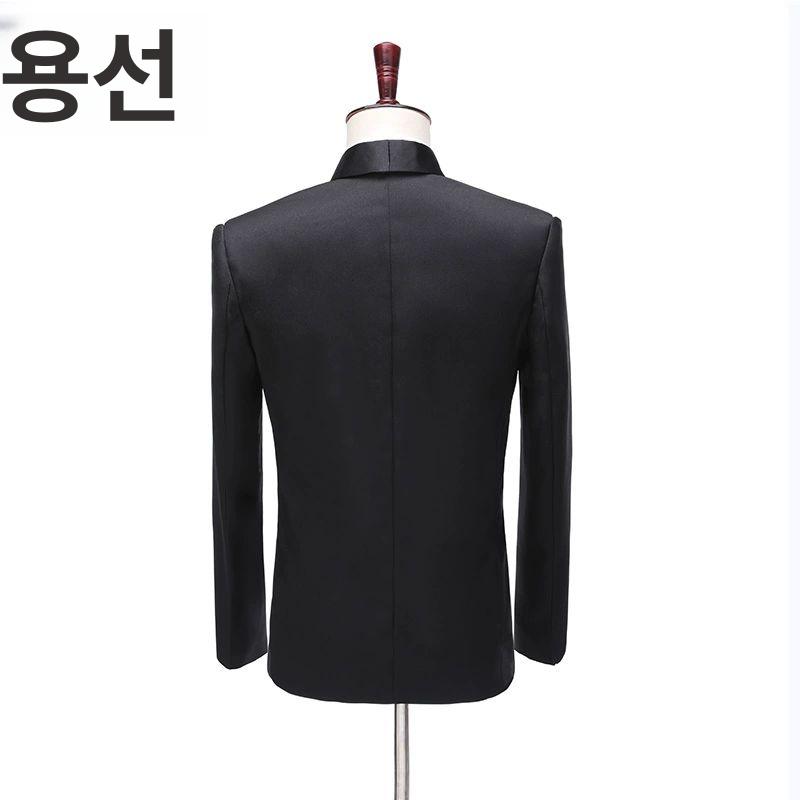 합창단복 남성 턱시도 공연복 양복 상하의 세트 연주회 남자예복 자켓 시상식 의상 합창단 화이트 재킷+바지 L - 상세 이미지 5