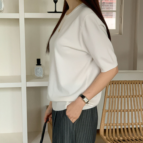 엄마옷 조이마담 T51781 베이직 울 니트 티셔츠 중년여성의류 - 상세 이미지 2