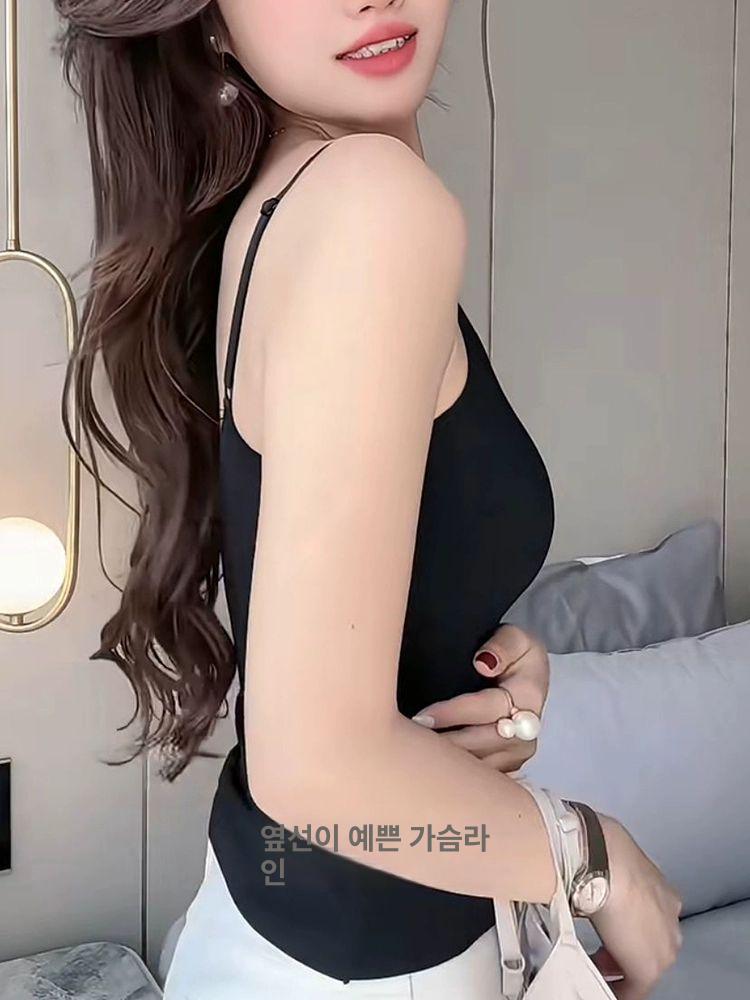 슬림 아이스패드 여성용 가운 홈웨어 잠옷 탱크 에어컵 나시티 여자의류 블랙 M 80-100 - 상세 이미지 2