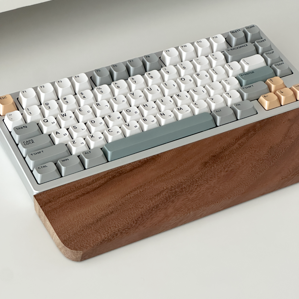 원목팜레스트 우드 텐키리스 키보드 손목받침대 풀배열 레이니75 독거미 - 상세 이미지 5