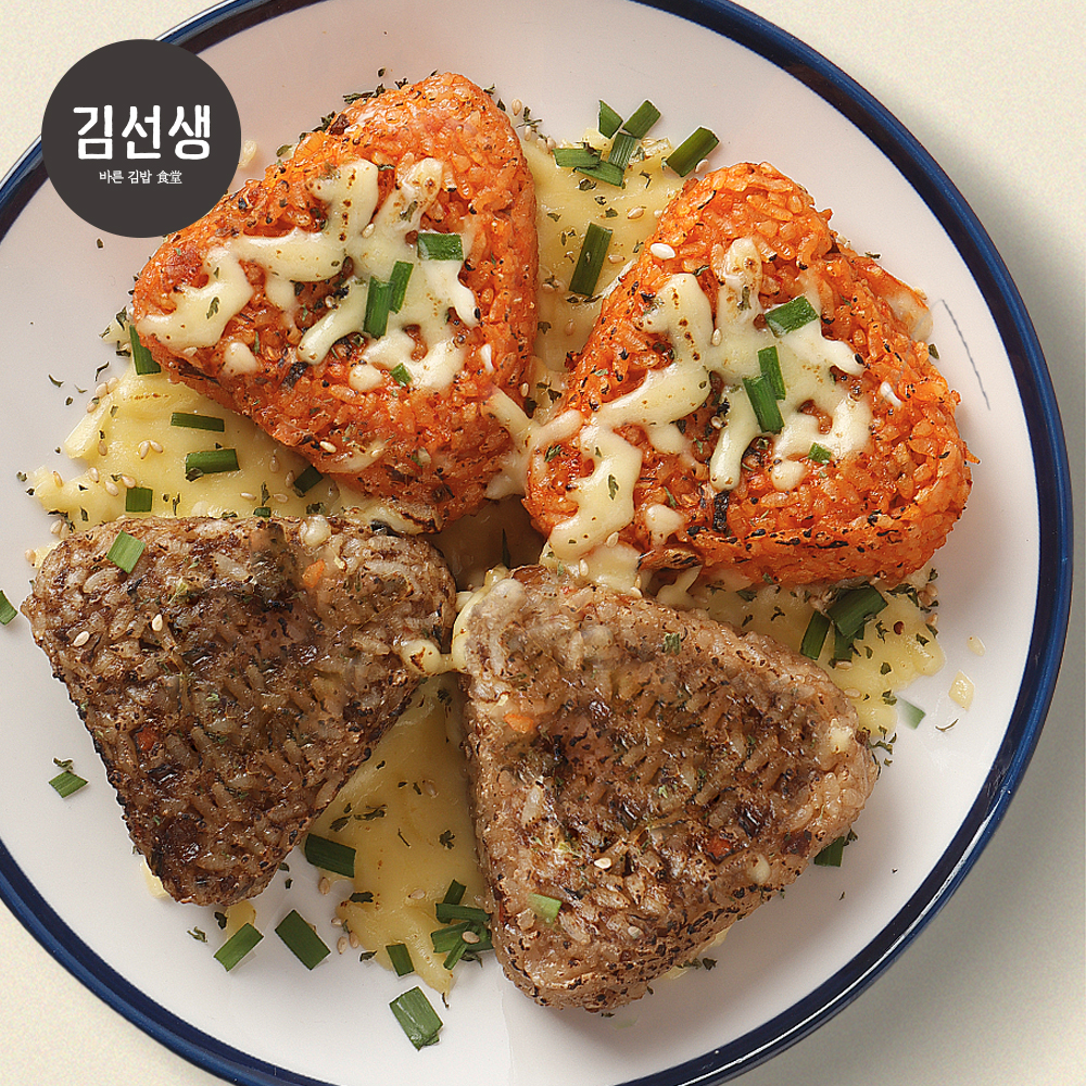 [99eats x 바르다김선생] 간편조리 주먹밥 500g 2종(소불고기/김치치즈) - 상품 이미지
