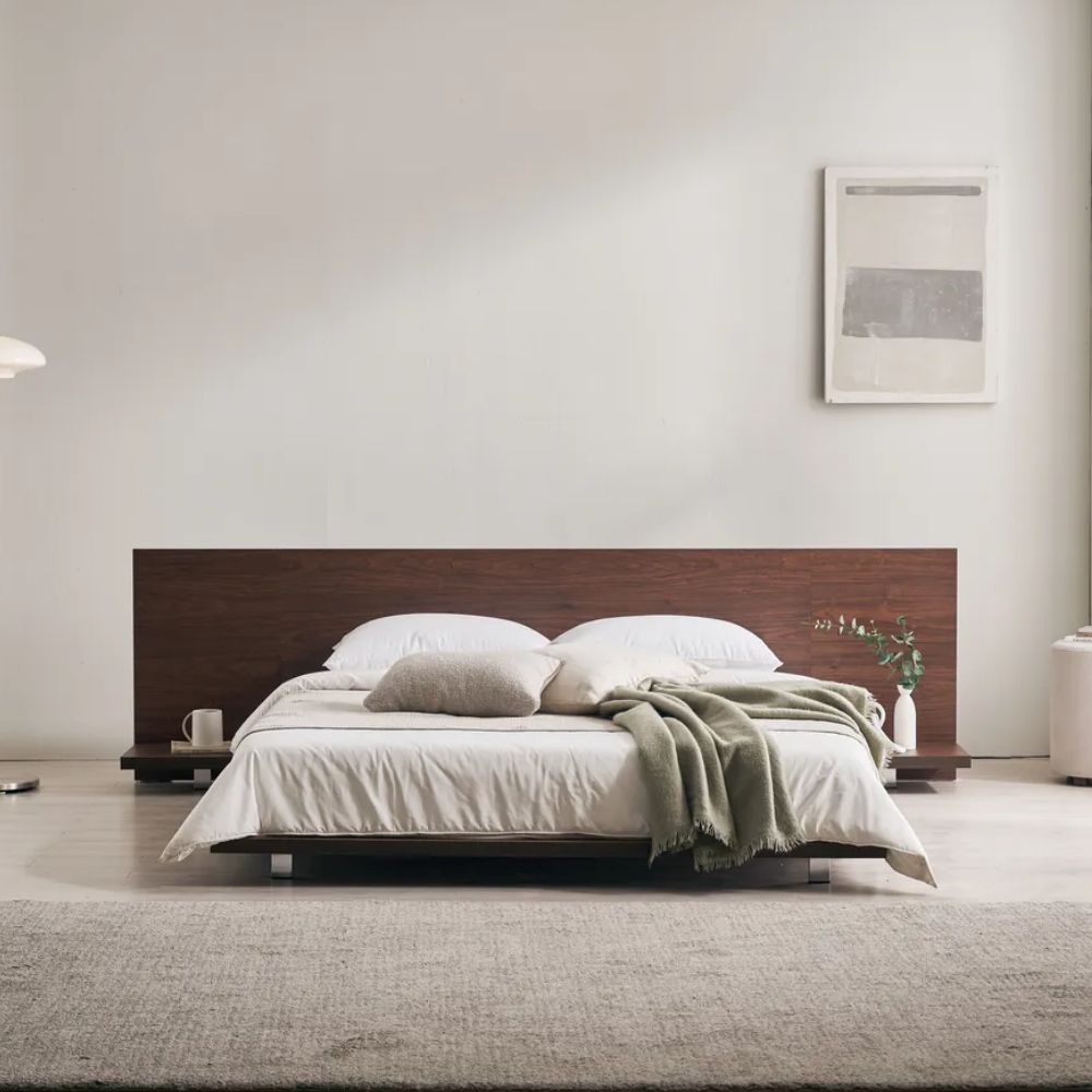 모빌리엔 엘리아 호텔침대 저상형 평상형 침대 프레임 LK(라지킹), 월넛