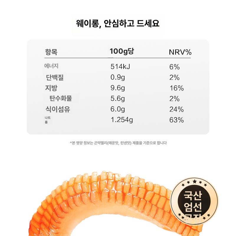 웨이롱 곤약 중국간식 라티아오 머위솽 마라맛 왕부정 중국식품 쏸라맛 향라맛 매운 간식 스넥 20팩 300g A - 상세 이미지 4