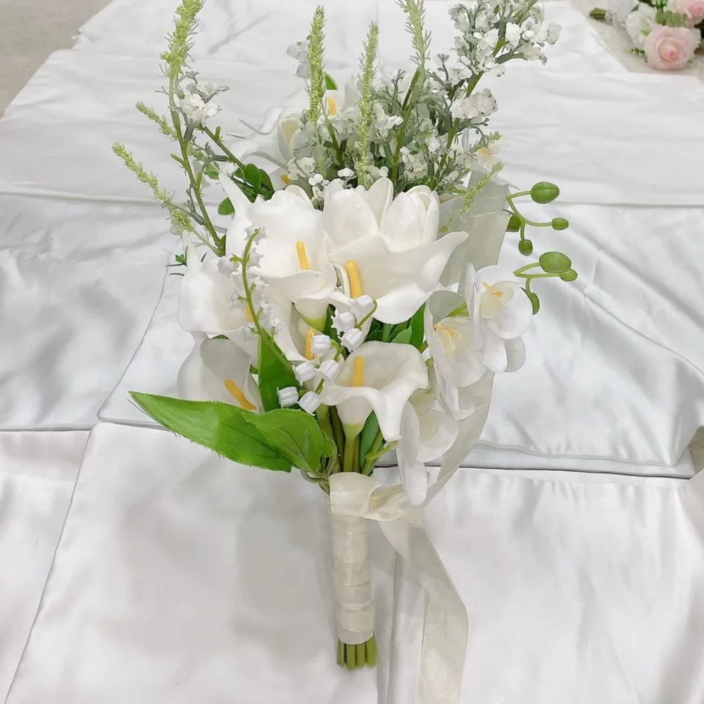 카라 조화 셀프웨딩부케 대여 플라워 꽃다발 꽃장식 졸업식 부케 - 상세 이미지 4