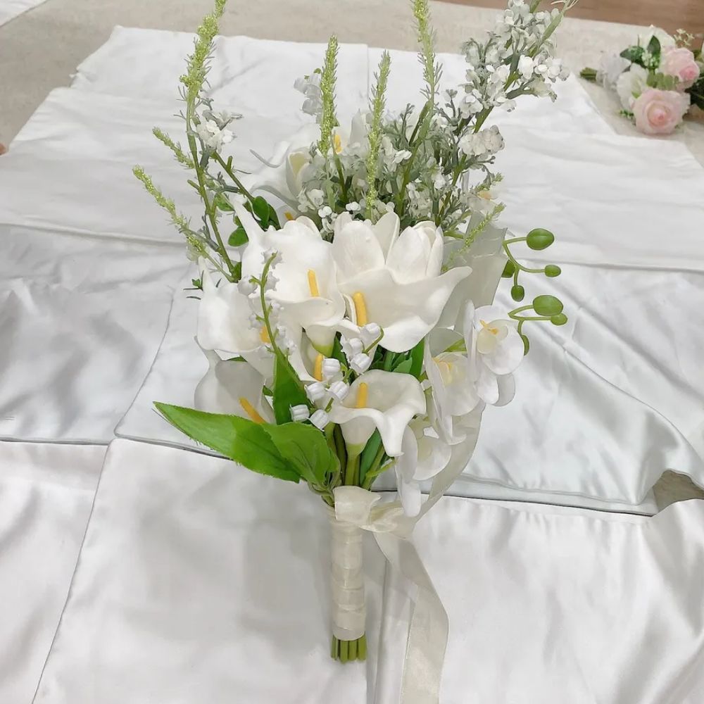 카라 조화 셀프웨딩부케 대여 플라워 꽃다발 꽃장식 졸업식 부케 - 상세 이미지 5
