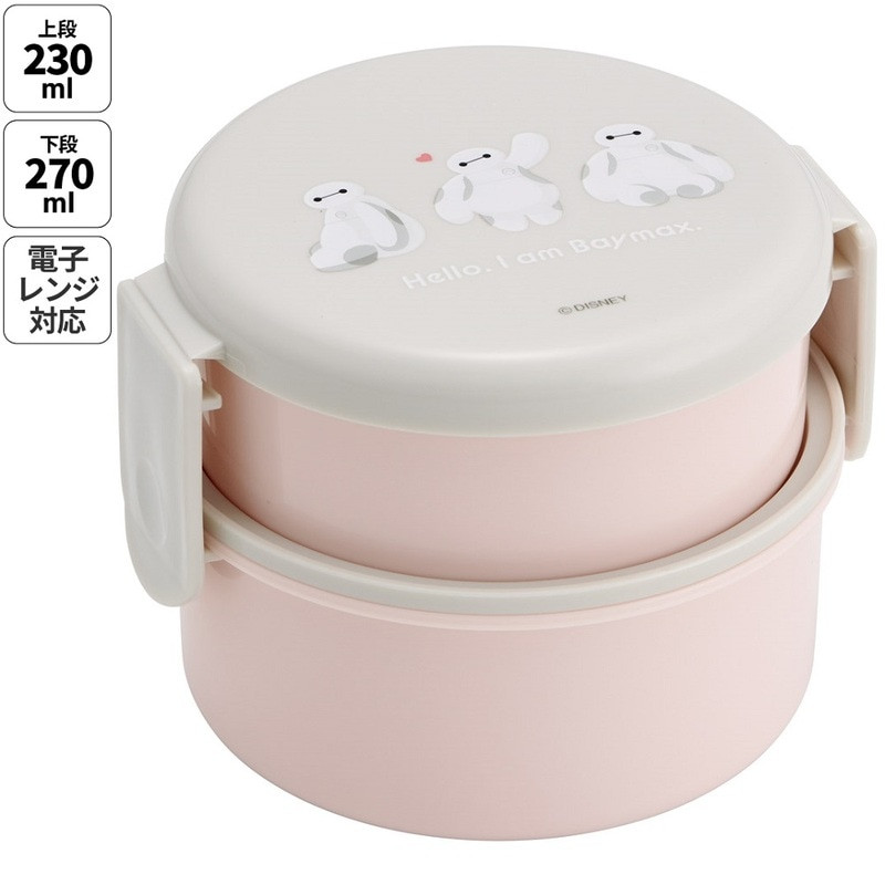 [발주상품 2~4 영업일 후 발송예정] 스케이터 베이맥스 sweet 캐릭터 원형2단 포크 도시락 500ml ONWR1 - 주방·식기 - 하카타몰