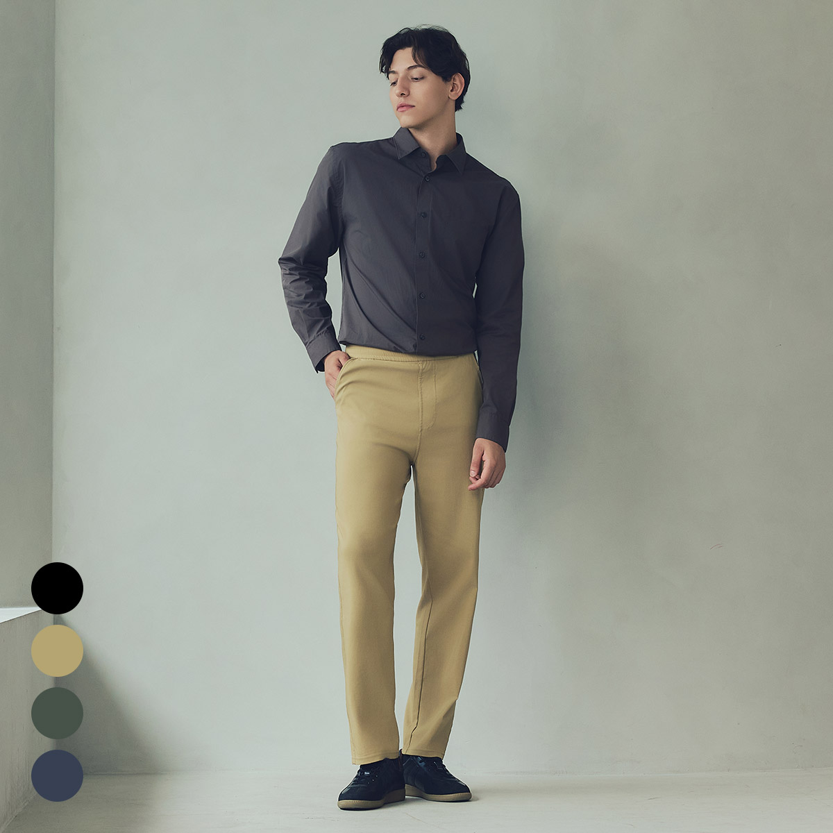 에버라스트 1+1 남자 텐션 팬츠 링클프리 바지 이미지 3