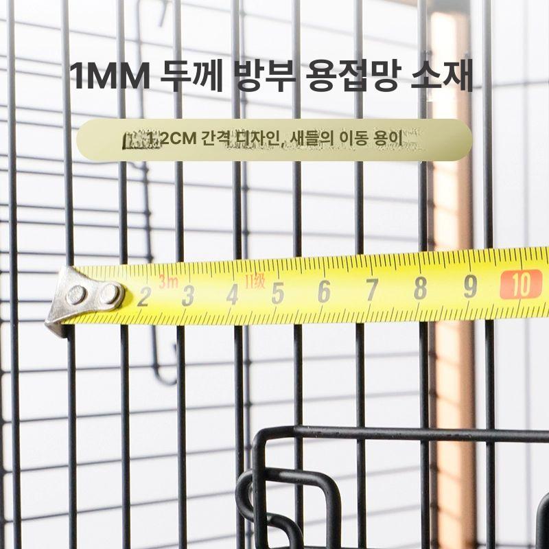 대형 앵무새 아크릴 날림장 새장 장난감 새집 놀이터 새 로즈골드 패키지1 - 상세 이미지 5