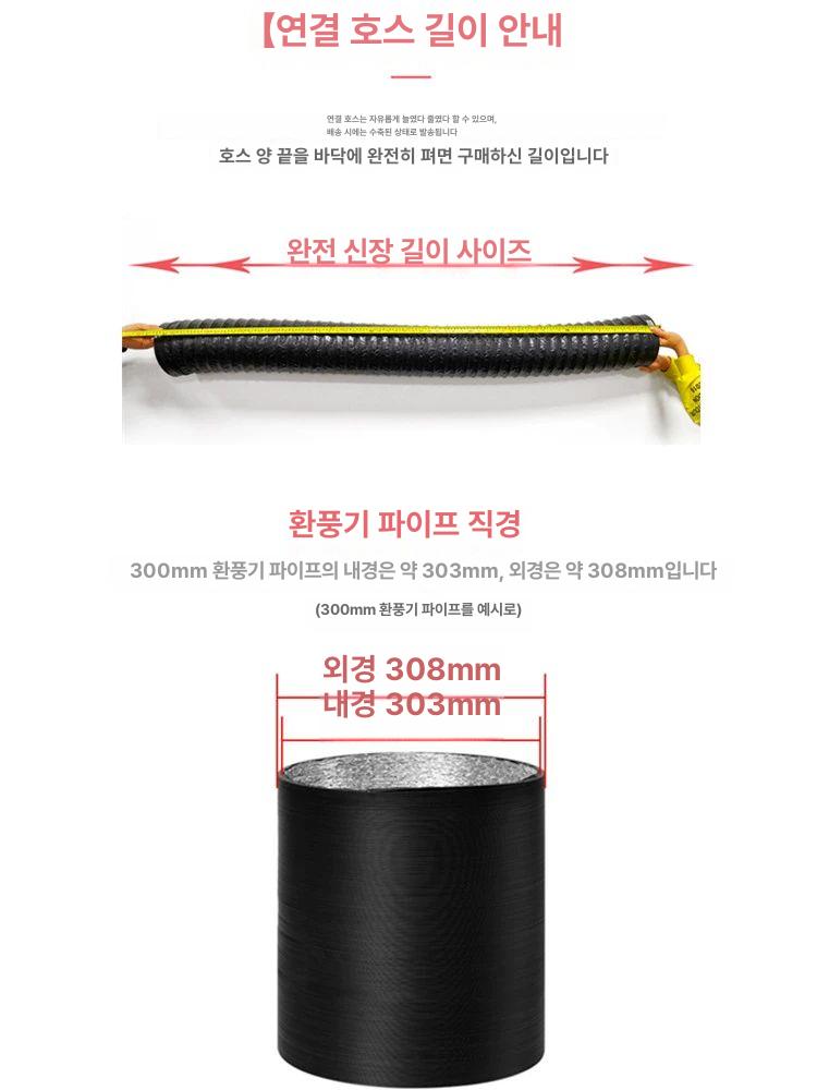 에어컨 터널 바람길 벽걸이 연장 비닐 만들기 열대야 고급형 이동식 긴비닐 실외기 투룸 400x5m - 상세 이미지 4