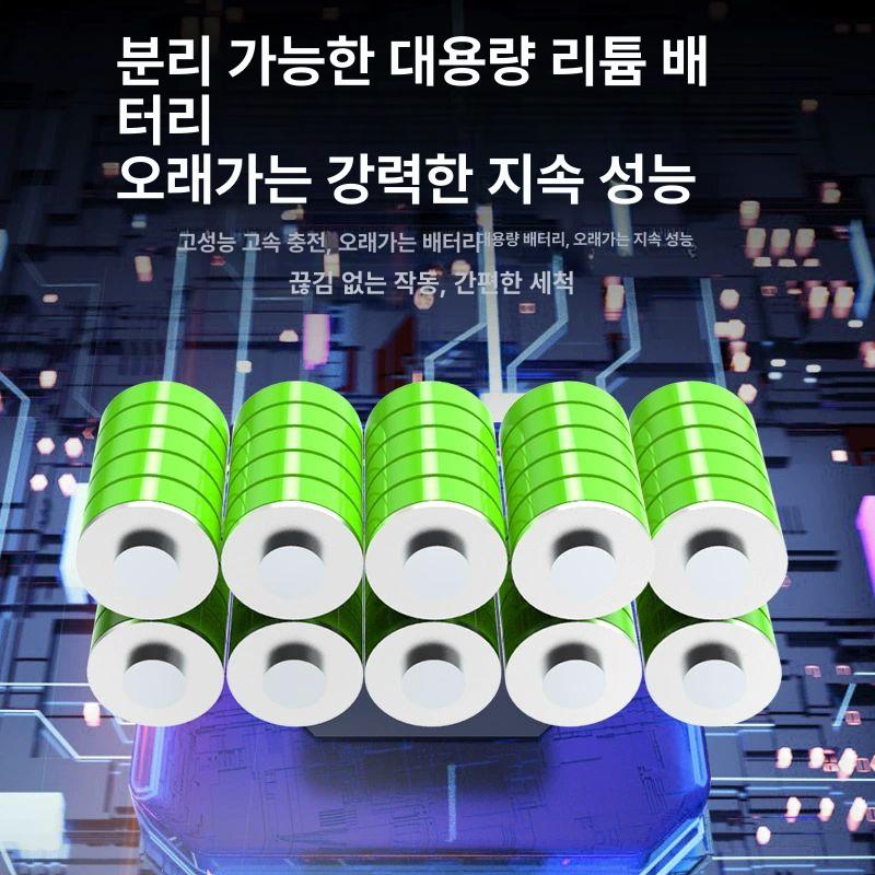 고압 세차건 무선 충전 분무기 세차기 분사 분사기 가정용 원예 세척기 세차장 초강력 988 디럭스 5셀 노즐 보관함 포함 - 상세 이미지 5