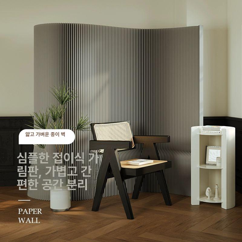 화이트 템바보드 이동식 무타공 파티션 인테리어 공간분리 병풍 높이 1.2m 18cm 8-9m 화이트 - 상세 이미지 3