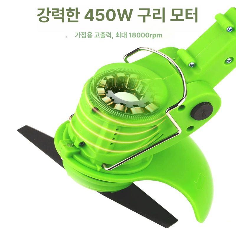 가정용 제초기 베터리1개 벌초 여성용 예초기 12V 기계+3.0Ah 1개+원형톱날 - 상세 이미지 3