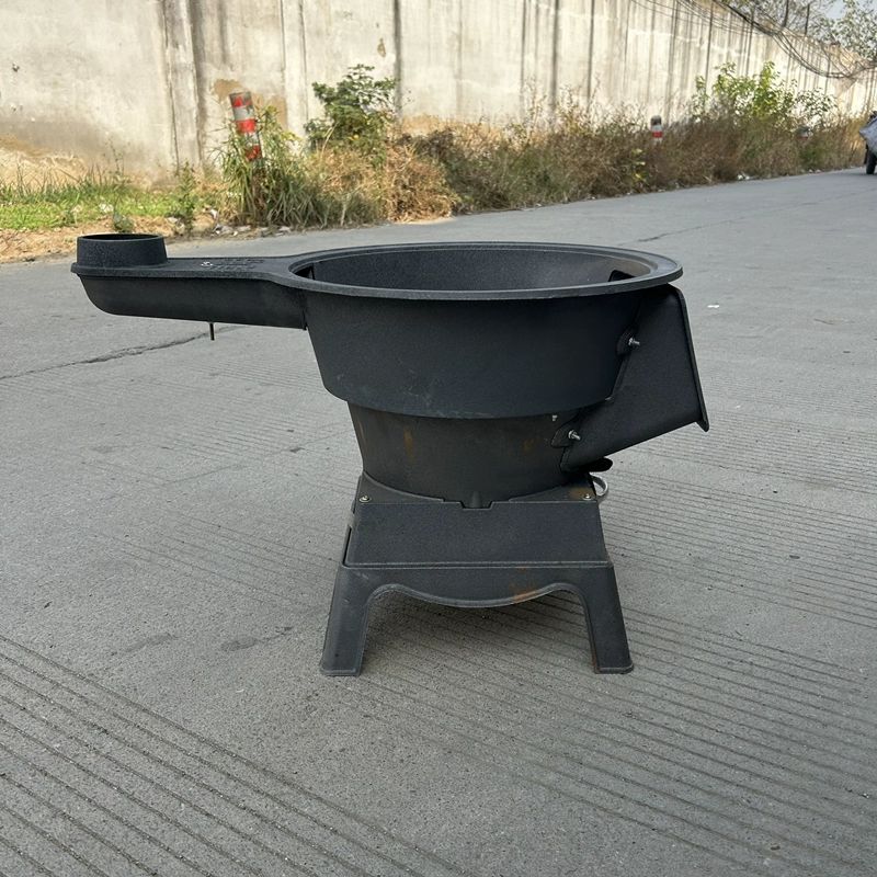 무쇠 대형 화로대 바베큐 농촌 야외 주물 그리들 아궁이 난로 불멍 화롯대 주철 화로 41cm 외경 생철 뚜껑 포함 - 상세 이미지 3
