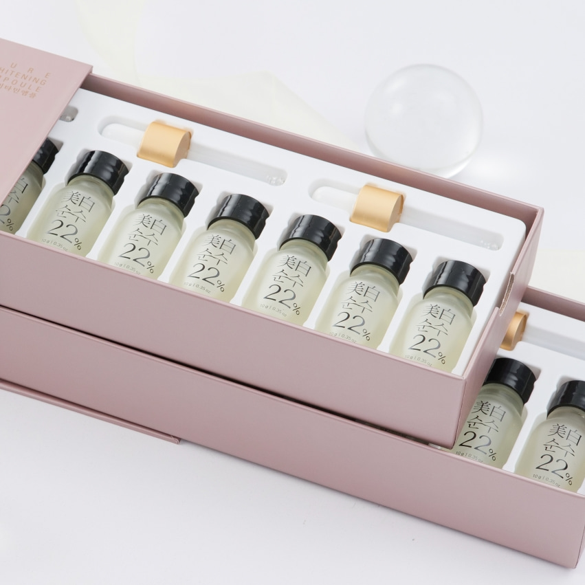 NEW 미백순수22 27종 파우치 이보희 비타민C 앰플 에센스 화이트닝 수분 토너 크림