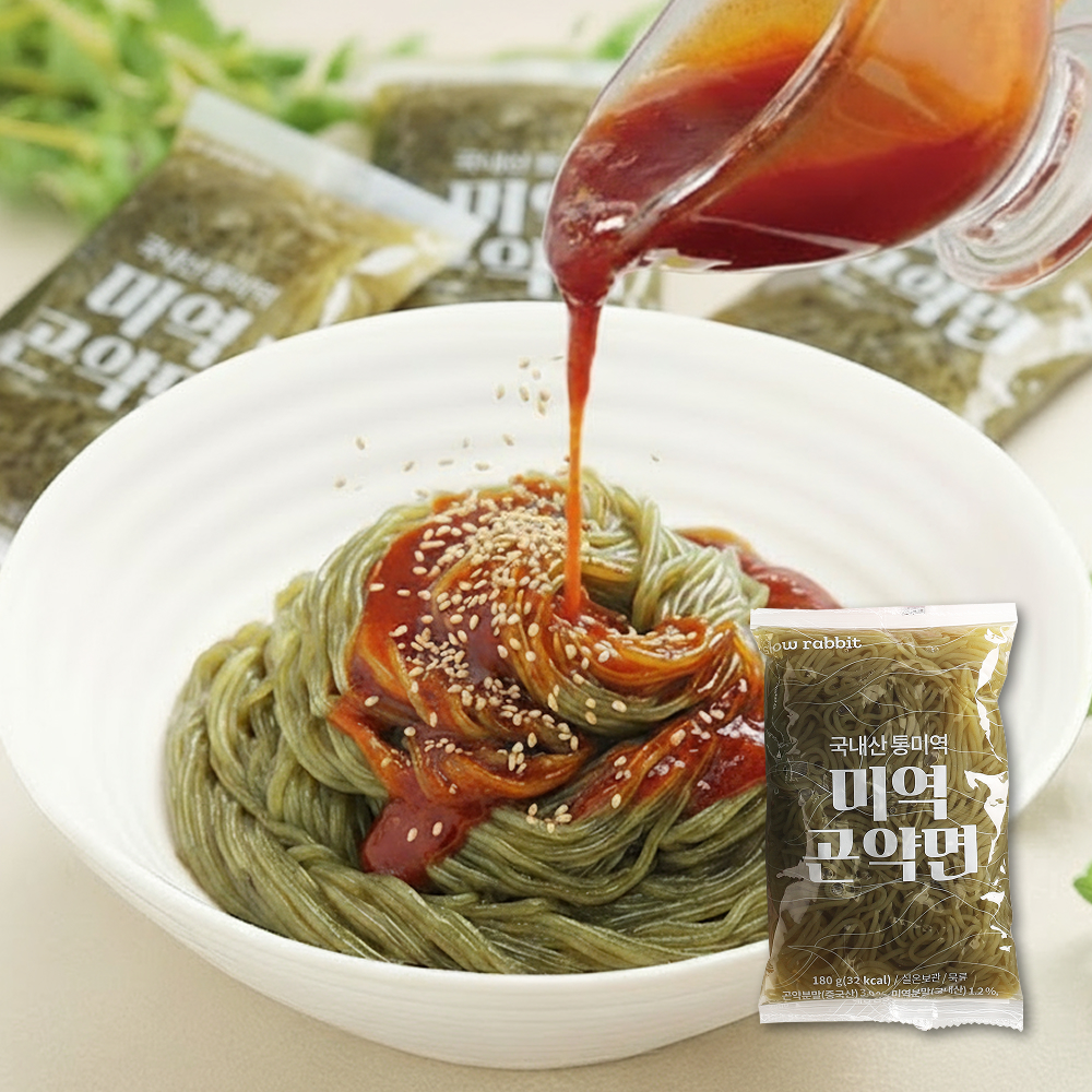 슬로우래빗 미역곤약면 32kcal 180g, 30개 - 상세 이미지 3