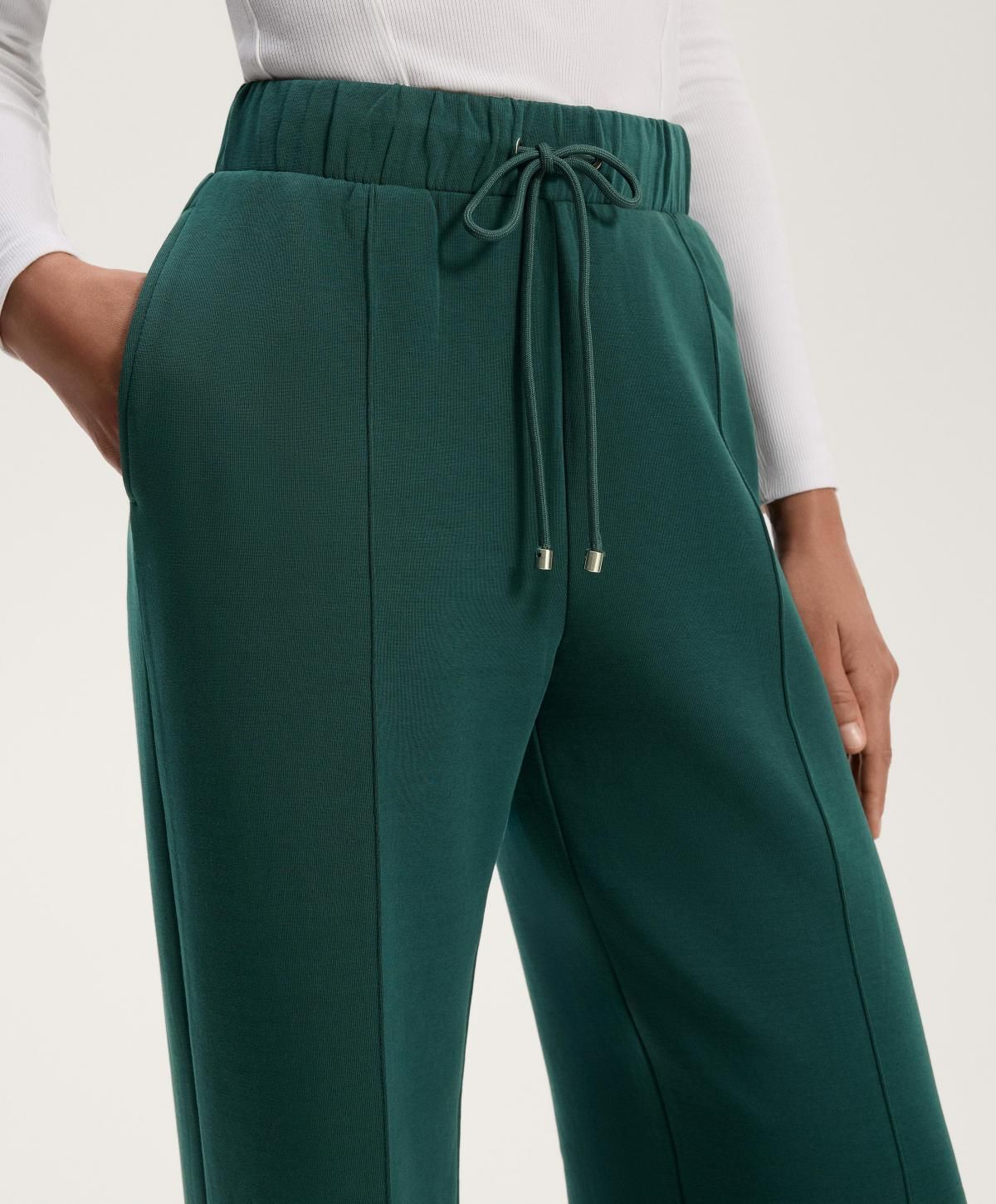 오이쇼 와이드핏 코튼 블렌드 테크니컬 밴딩 팬츠 0846/308 SEAGREEN - 상세 이미지 4