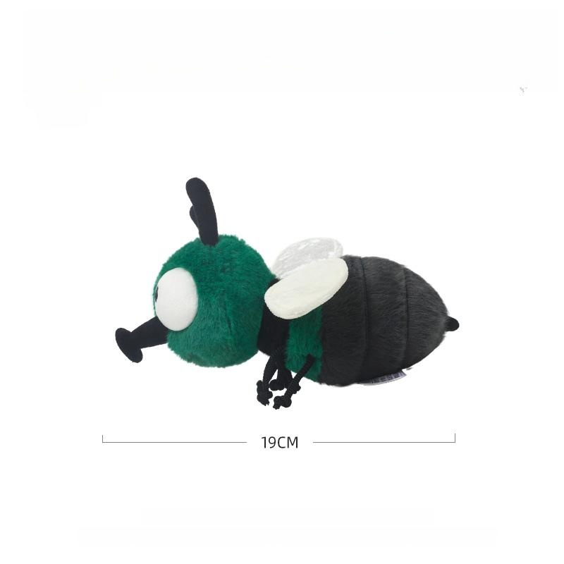 유니크한 감성 곤충 보송보송 귀여운 인형 초록 파리 녹두파리 19CM 재미있는 곤충 시리즈 - 상품 이미지