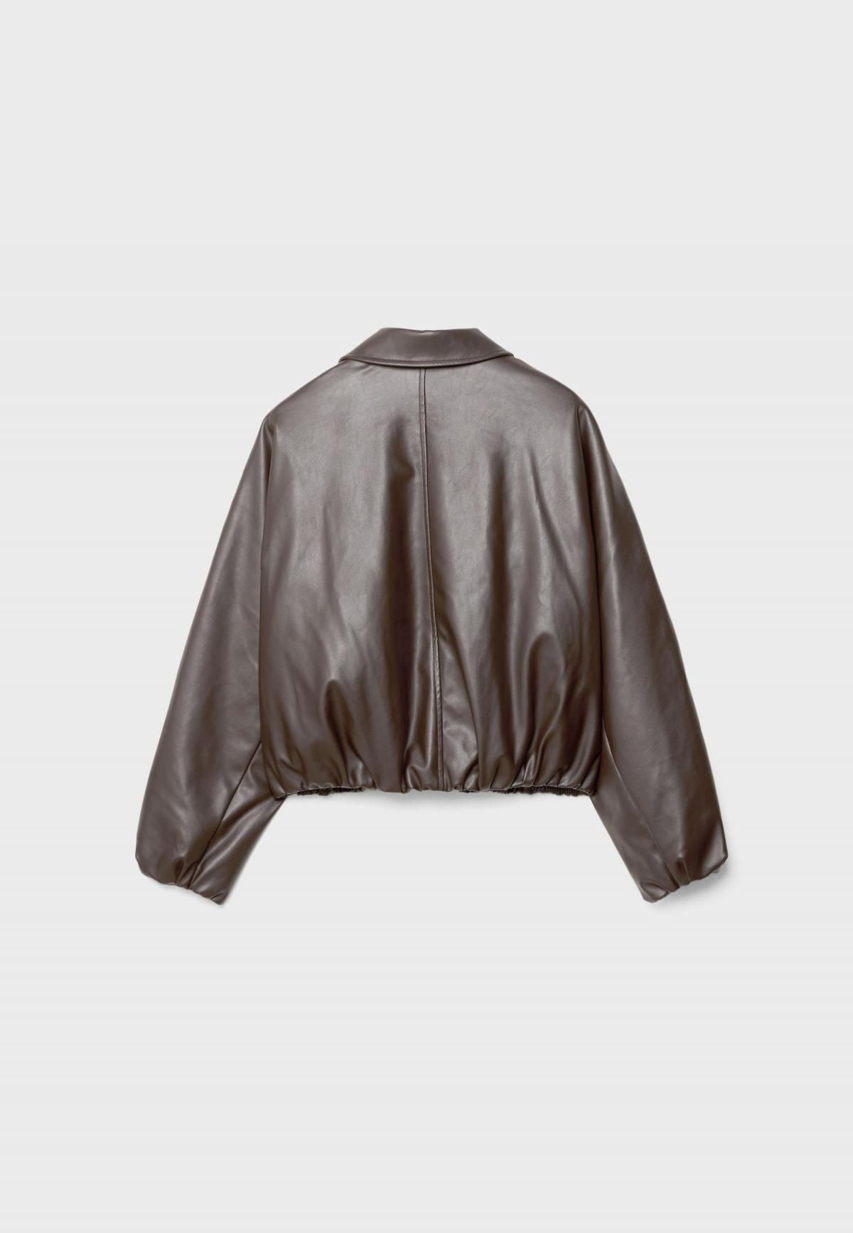 스트라디바리우스 테크니컬 퀼팅 페이크레더 봄버 자켓 5625/478 BROWN - 상세 이미지 3