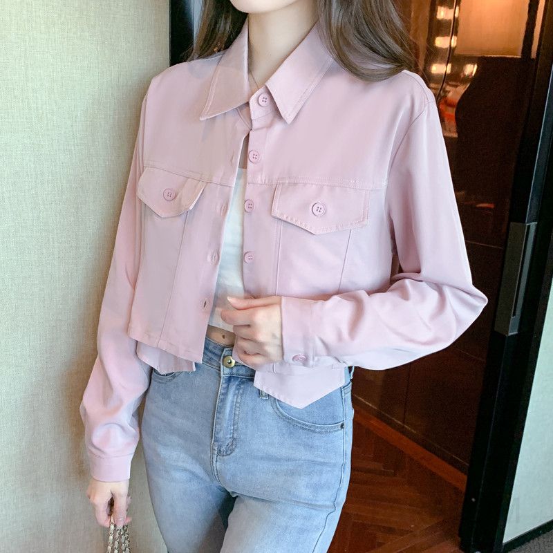 여성 가을 슬림핏 숄더 카디건 짧은 기장 재킷 데일리 아우터 스타일리시한 디자인 캐주얼한 착용감 다용도 활용 가능 모던한 분위기 - 상세 이미지 2
