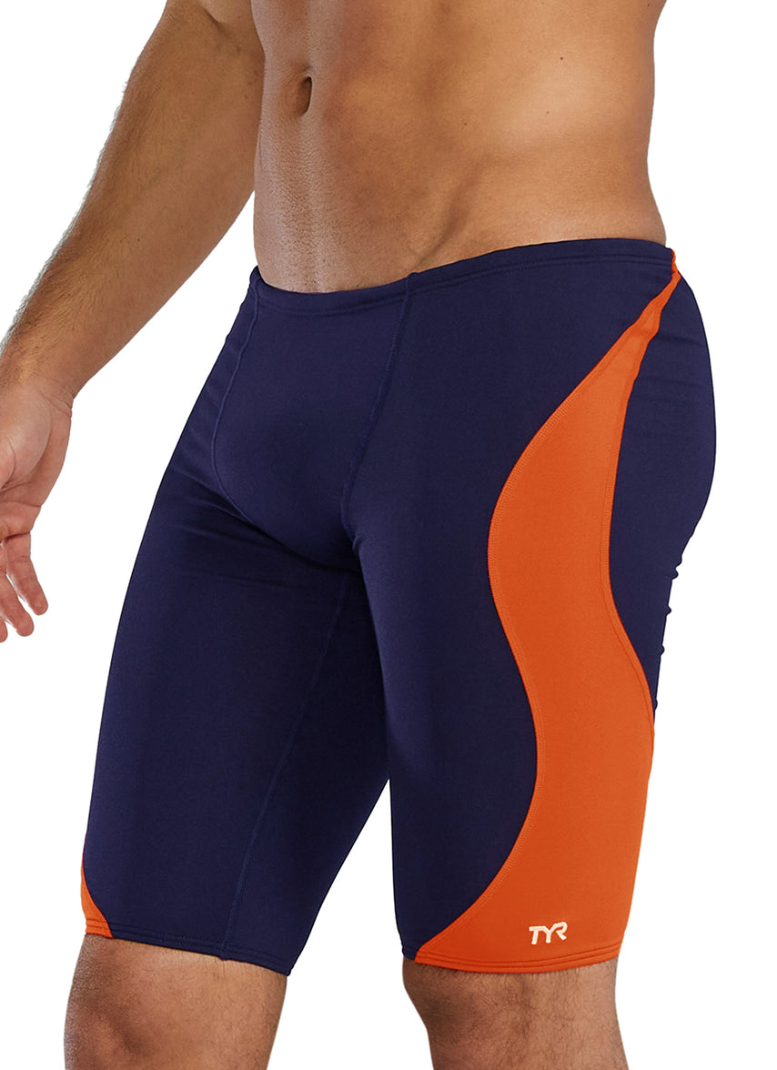 티어 남성 뱅가드 스플라이스 듀라패스트 엘리트 재머 5부 수영복 Navy/Orange - 상세 이미지 4