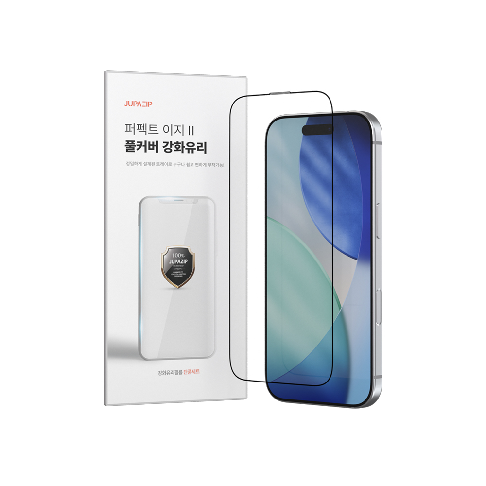주파집 원터치 풀커버 강화유리 액정보호필름 단품 아이폰18 프로, 1매입 - 상품 이미지