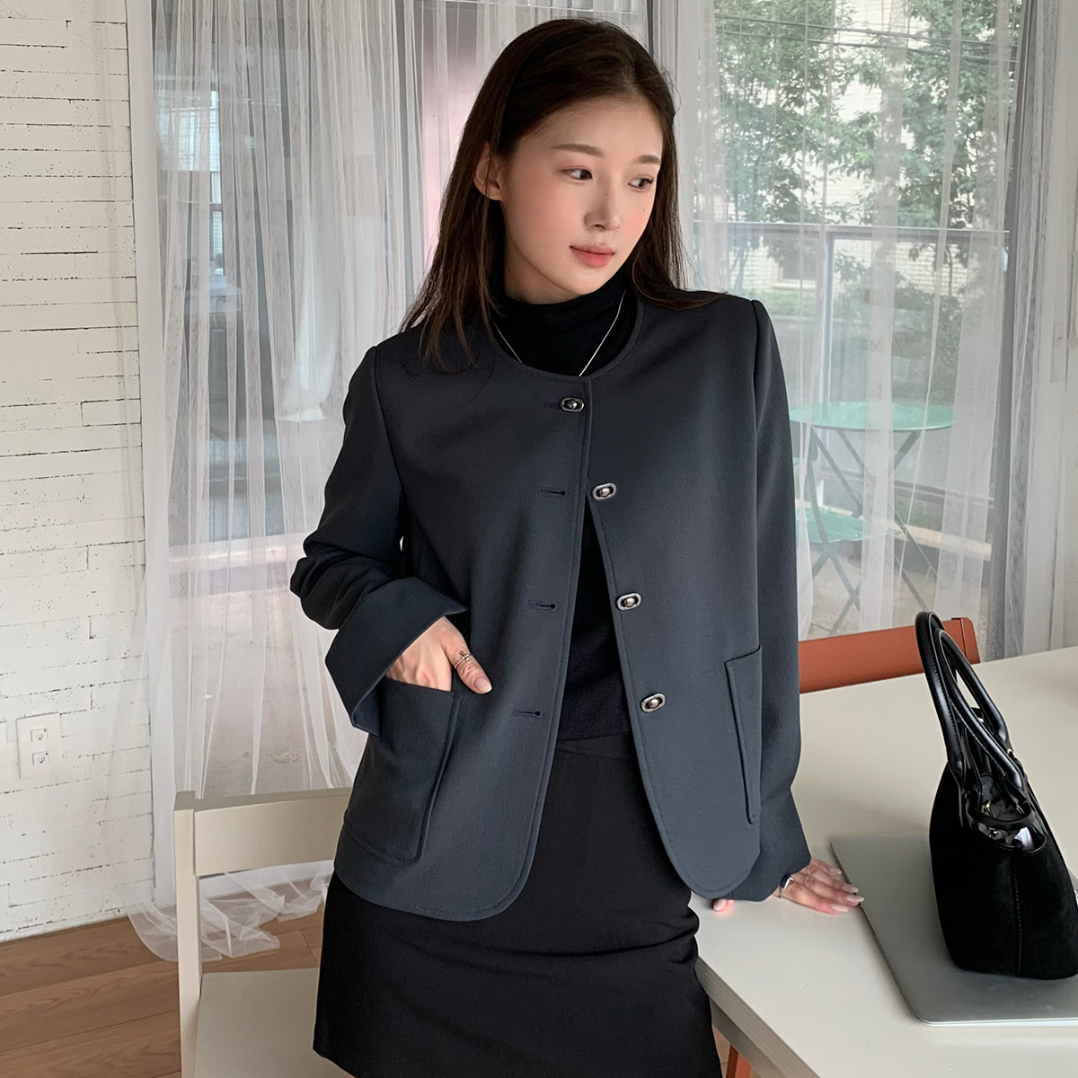 로엠 칼라리스 자켓 RMJKF49RT2 - 상품 이미지