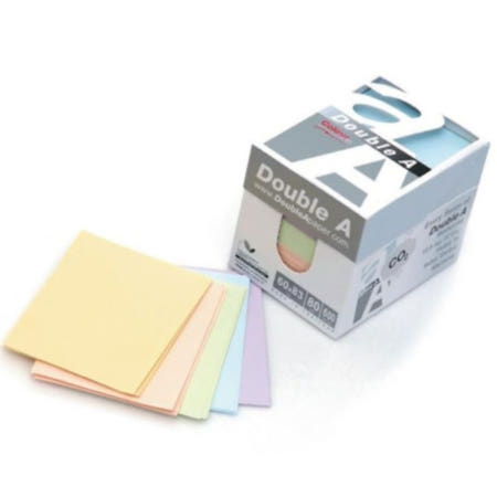 더블에이 컬러 미니박스 메모지 600매입 60x83mm 공부메모지