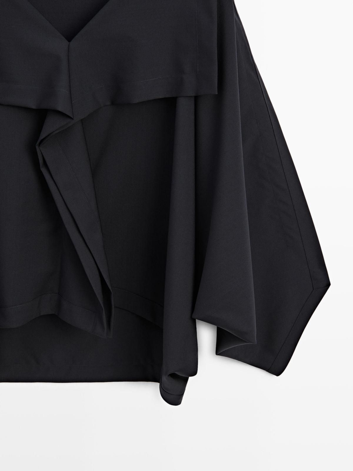 마시모두띠 모던 루즈핏 브이넥 블라우스 9303/950 NAVY BLUE - 상세 이미지 4
