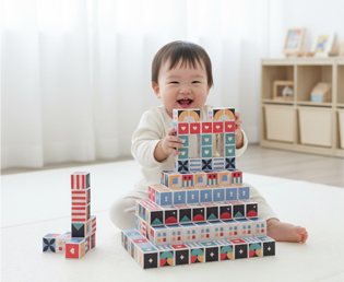 라토아 패턴큐브 자석블럭 60pcs 어린이집 유치원 블록 교구 마그네틱 큐브 두돌자석블럭 - 상품 이미지