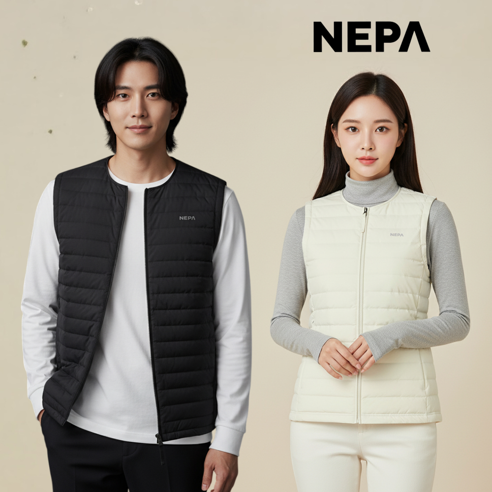 네파 경량 패딩 조끼 구스 다운 등산 거위털 베스트 남성 여성