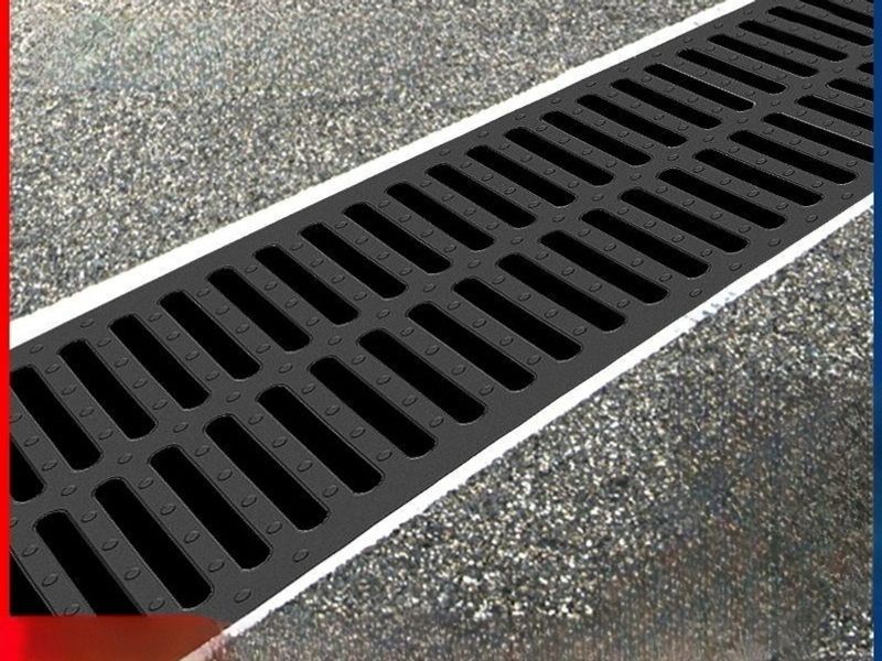 PE 배수로관 수로관 배플 커버 측구 트렌치 도랑 배수로 100x500x20mm - 상품 이미지