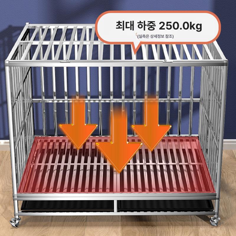 대형견 울타리 견사 집 철장 케이지 사각 스텐 길이 78 폭 52 높이 65 조립식 - 상세 이미지 3