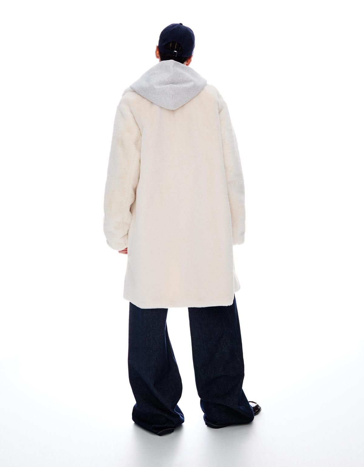 버쉬카 프리미엄 페이크퍼 아이보리 롱코트 6898/741 CREAM - 상세 이미지 3