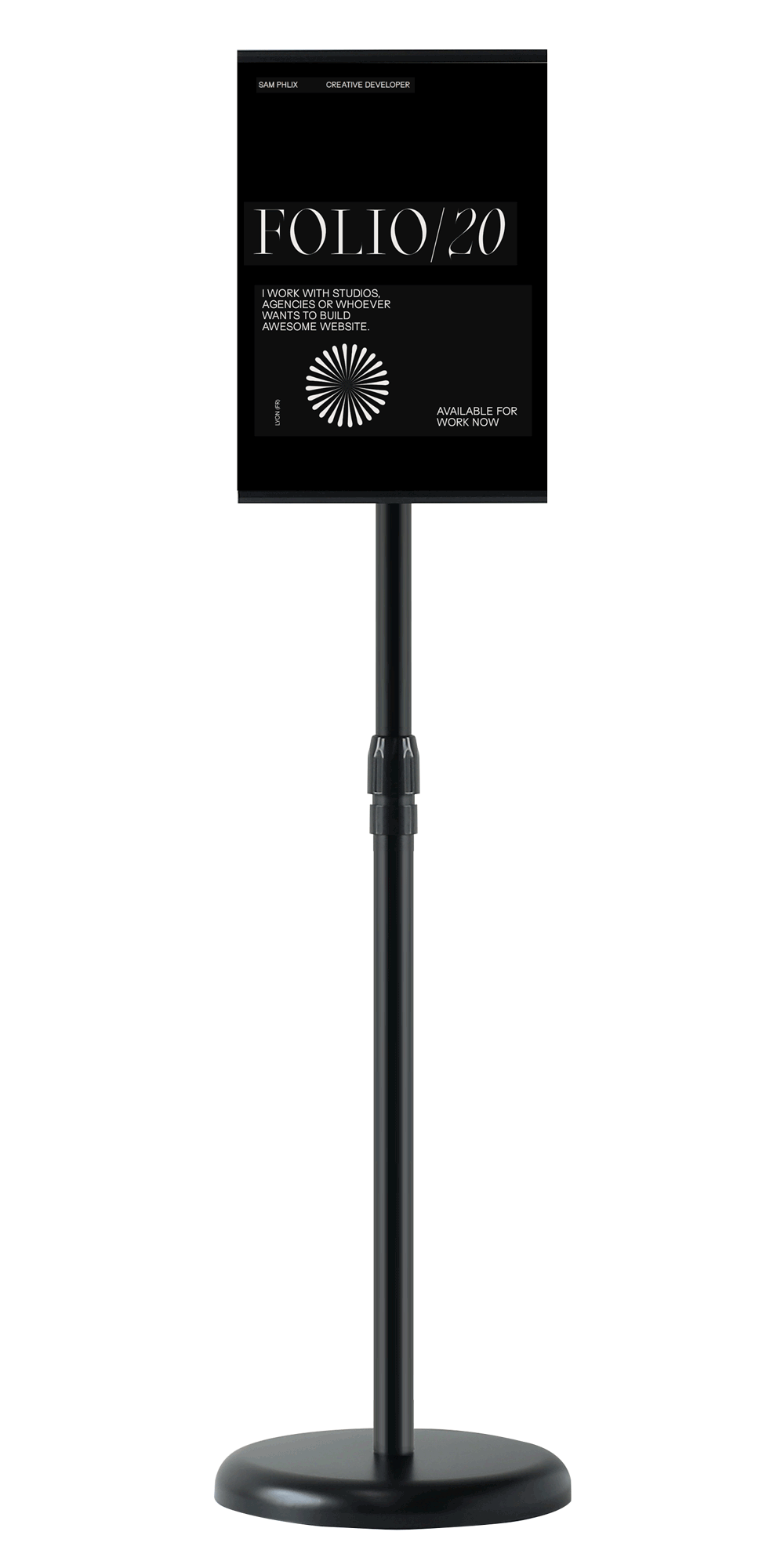 시그니처 POP 높이조절 포스터 스탠드 안내판 A4 이미지 3