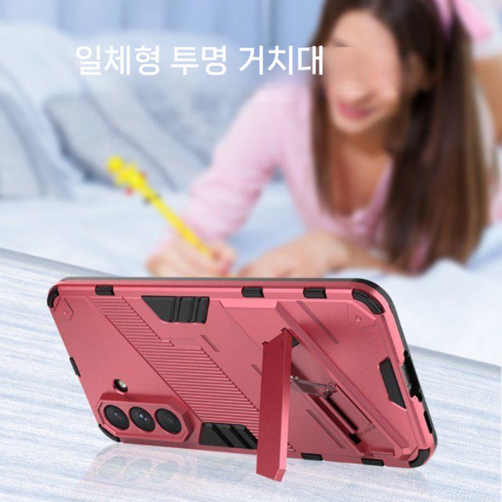 갤럭시 a36 케이스 사이버 펑크 스타일 접이식 거치대 매트 커버 - 상세 이미지 3