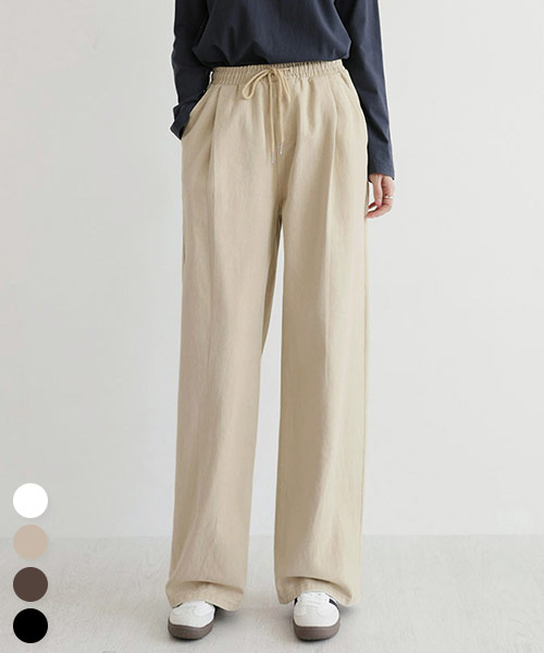 [애착팬츠No.6] 소프트코튼 뒷절개 밴딩 팬츠_264760 - 상품 이미지