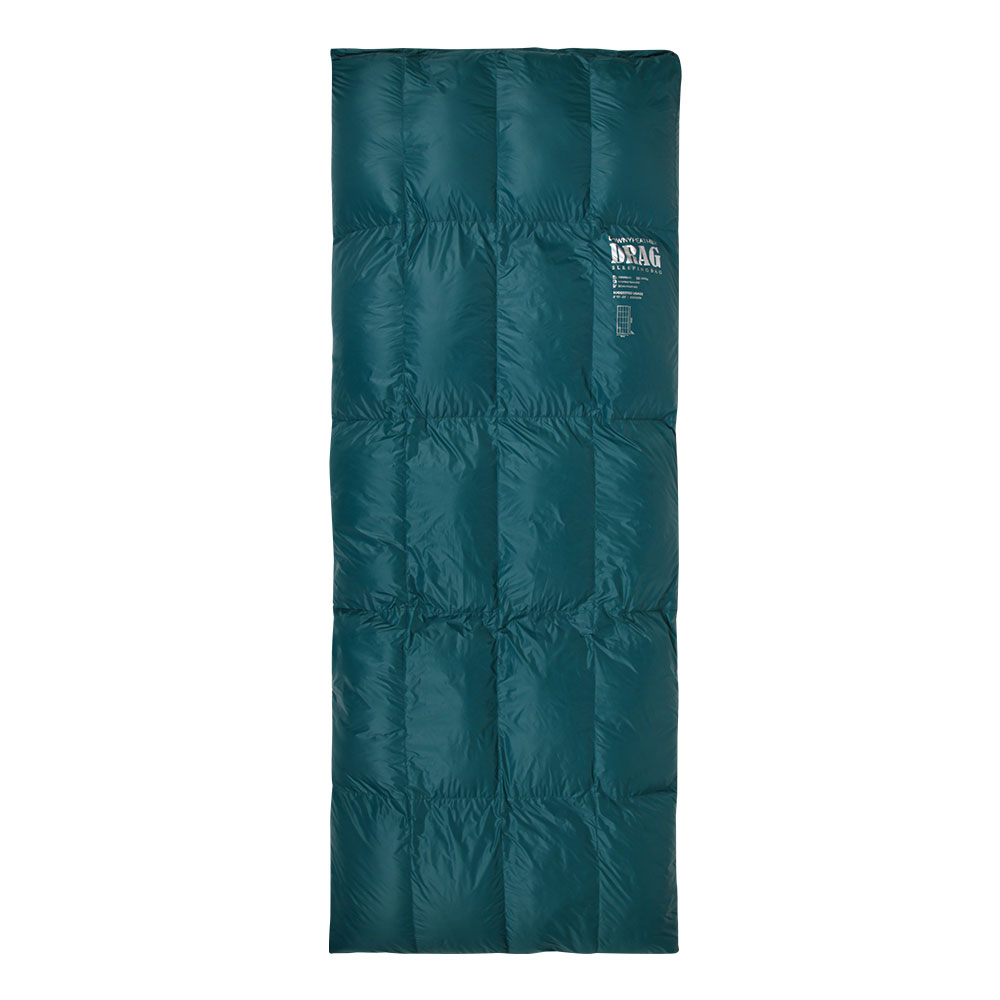 어반캠퍼 다우니페더 드래그 덕다운 캠핑 침낭 오리털 충전재 1200g, 터키그린