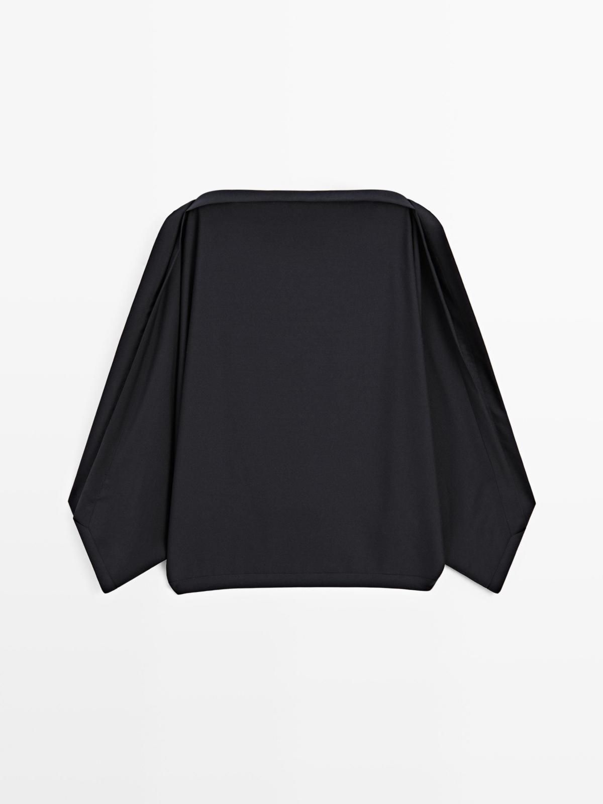 마시모두띠 모던 루즈핏 브이넥 블라우스 9303/950 NAVY BLUE - 상세 이미지 2